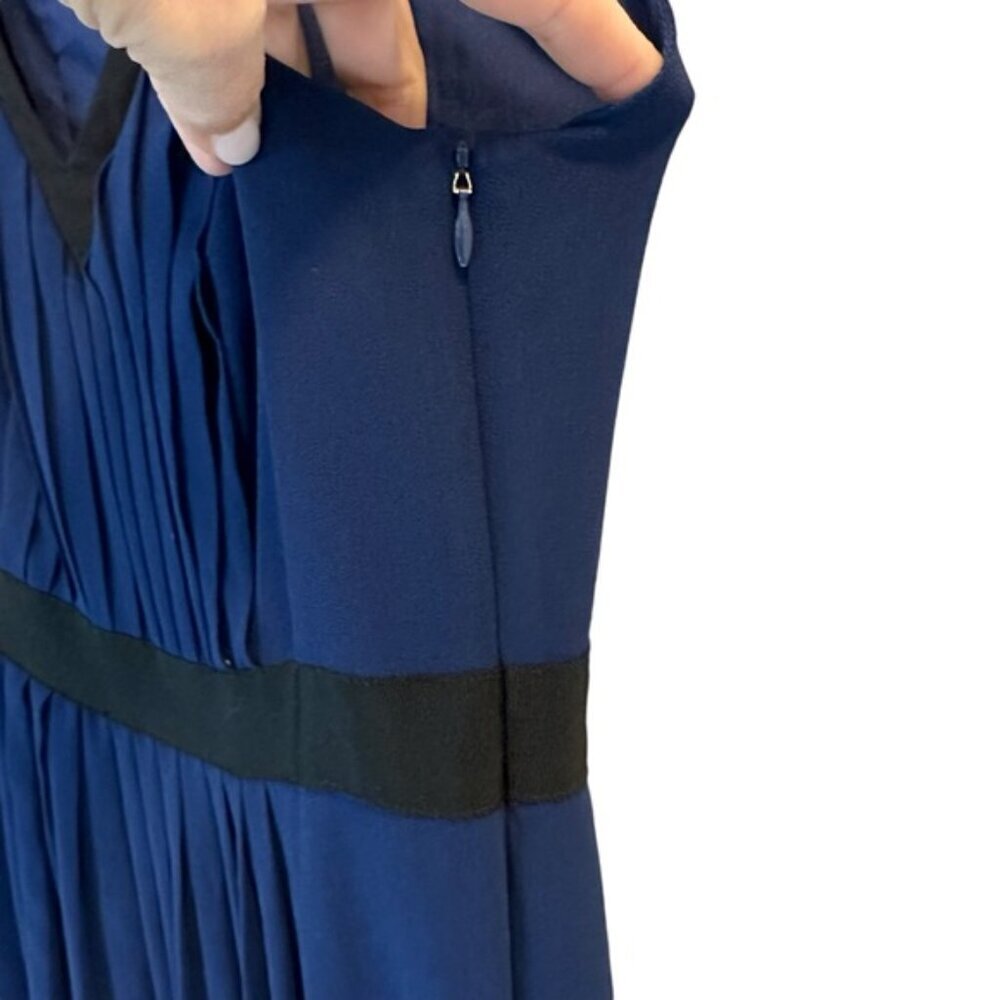 Kirna Zabete | Navy & Black Detail Maxi Dress Size 2 - Picture 8 of 11